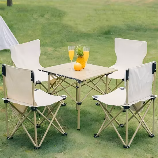 Tables pliantes décor de Massage Scandi réfrigérateur romain en plastique billard lampe à LED en ciment béton Tiki Table et chaise d'extérieur de Camping